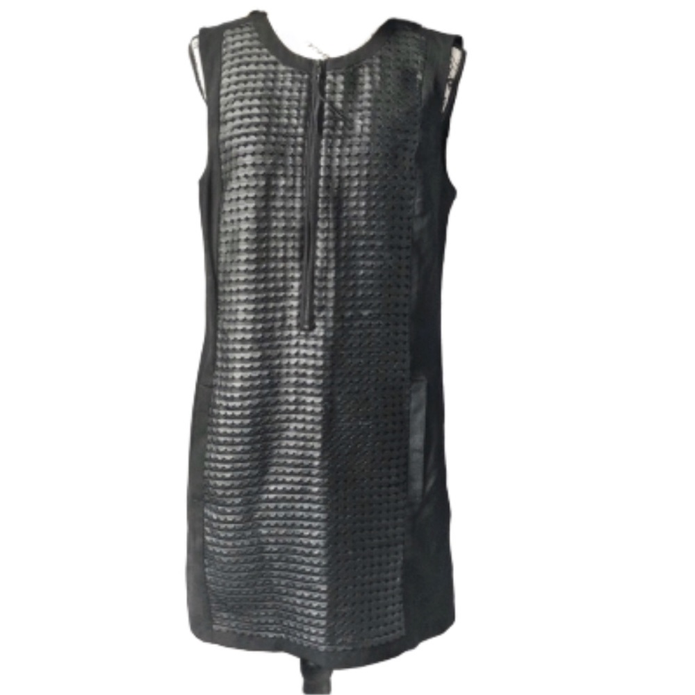 Worthington Scalloped Faux Leather Shift Dress
